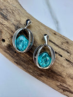 Load image into Gallery viewer, luscious scarves Earrings Miss Milly Aqua Blue Ellipse Earrings FE751ASIP
