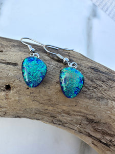 luscious scarves Earrings Miss Milly Blue / Green Iridescent Pebble Earrings FE602SBIR