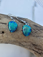 Load image into Gallery viewer, luscious scarves Earrings Miss Milly Blue / Green Iridescent Pebble Earrings FE602SBIR
