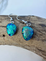 Load image into Gallery viewer, luscious scarves Earrings Miss Milly Blue / Green Iridescent Pebble Earrings FE602SBIR

