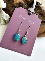Load image into Gallery viewer, luscious scarves Earrings Miss Milly Blue / Green Iridescent Pebble Earrings FE602SBIR
