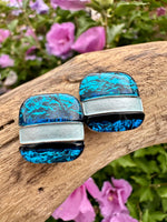Load image into Gallery viewer, luscious scarves Earrings Miss Milly Bold Blue Square Earrings FE662CLIP
