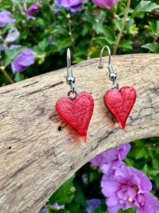 luscious scarves Earrings Miss Milly Dark Coral Heart Earrings , FE211
