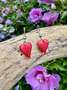 luscious scarves Earrings Miss Milly Dark Coral Heart Earrings , FE211