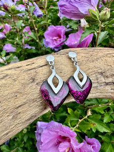 luscious scarves Earrings Miss Milly Deep Purple Resin Drop Earrings FE531MWIP