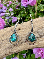 Load image into Gallery viewer, luscious scarves Earrings Miss Milly Forest Green Foil Earrings FE425AXIP
