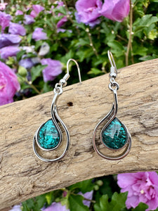 luscious scarves Earrings Miss Milly Forest Green Foil Earrings FE425AXIP