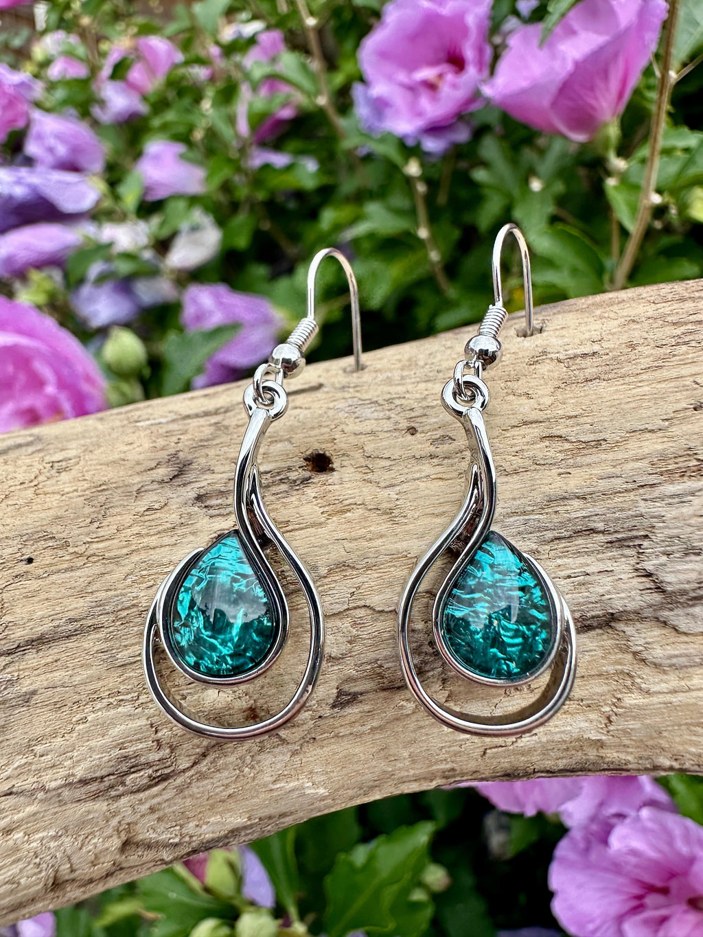 luscious scarves Earrings Miss Milly Forest Green Foil Earrings FE425AXIP
