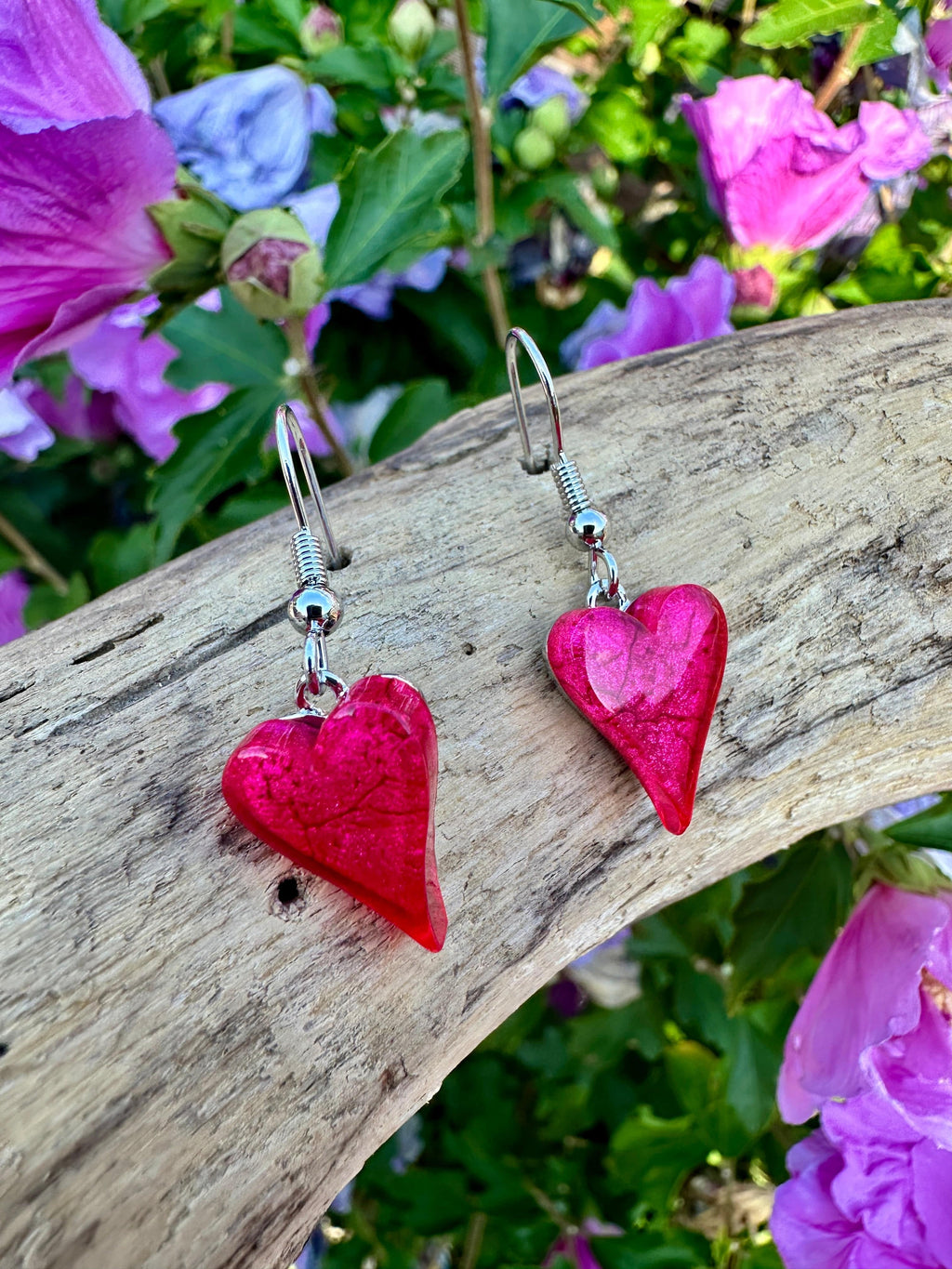 luscious scarves Earrings Miss Milly Fuchsia Pink Heart Earrings , FE211