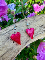 Load image into Gallery viewer, luscious scarves Earrings Miss Milly Fuchsia Pink Heart Earrings , FE211
