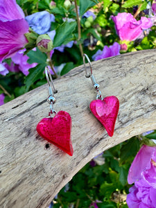luscious scarves Earrings Miss Milly Fuchsia Pink Heart Earrings , FE211