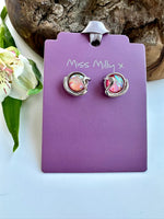 Load image into Gallery viewer, luscious scarves Earrings Miss Milly Iridescent Pink Fiery Sunset Earrings FN698
