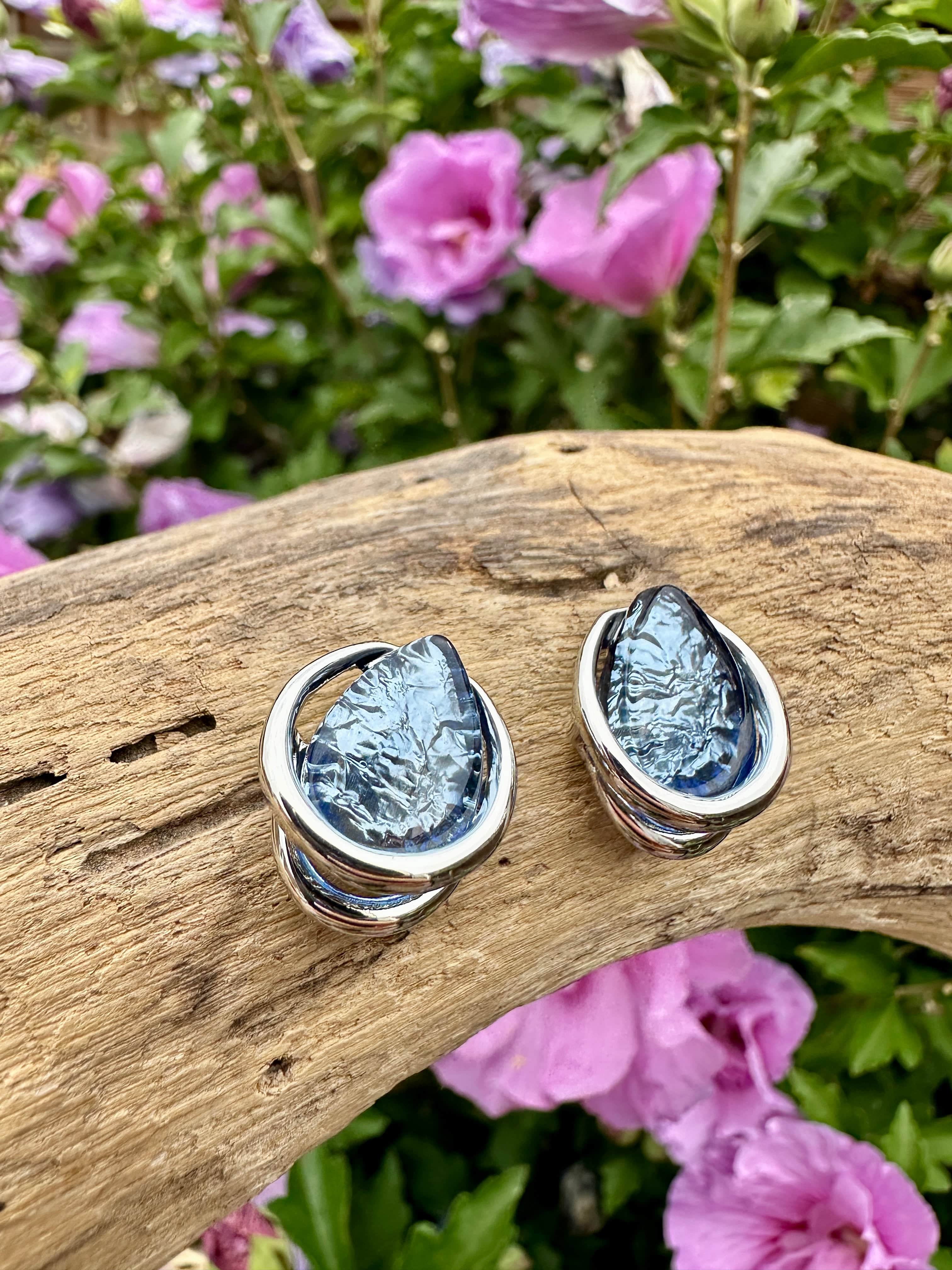 luscious scarves Earrings Miss Milly Powder Blue Nugget Earrings FE681WSIP