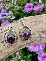 Load image into Gallery viewer, luscious scarves Earrings Miss Milly Purple Ellipse Earrings FE751MWIP
