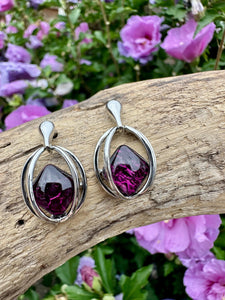 luscious scarves Earrings Miss Milly Purple Ellipse Earrings FE751MWIP