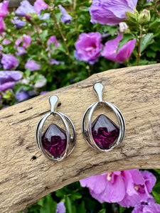 luscious scarves Earrings Miss Milly Purple Ellipse Earrings FE751MWIP