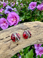 Load image into Gallery viewer, luscious scarves Earrings Miss Milly Red Animal Print Earrings FE679SLSP
