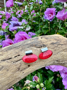 luscious scarves Earrings Miss Milly Red Deco Earrings FE745SLMB