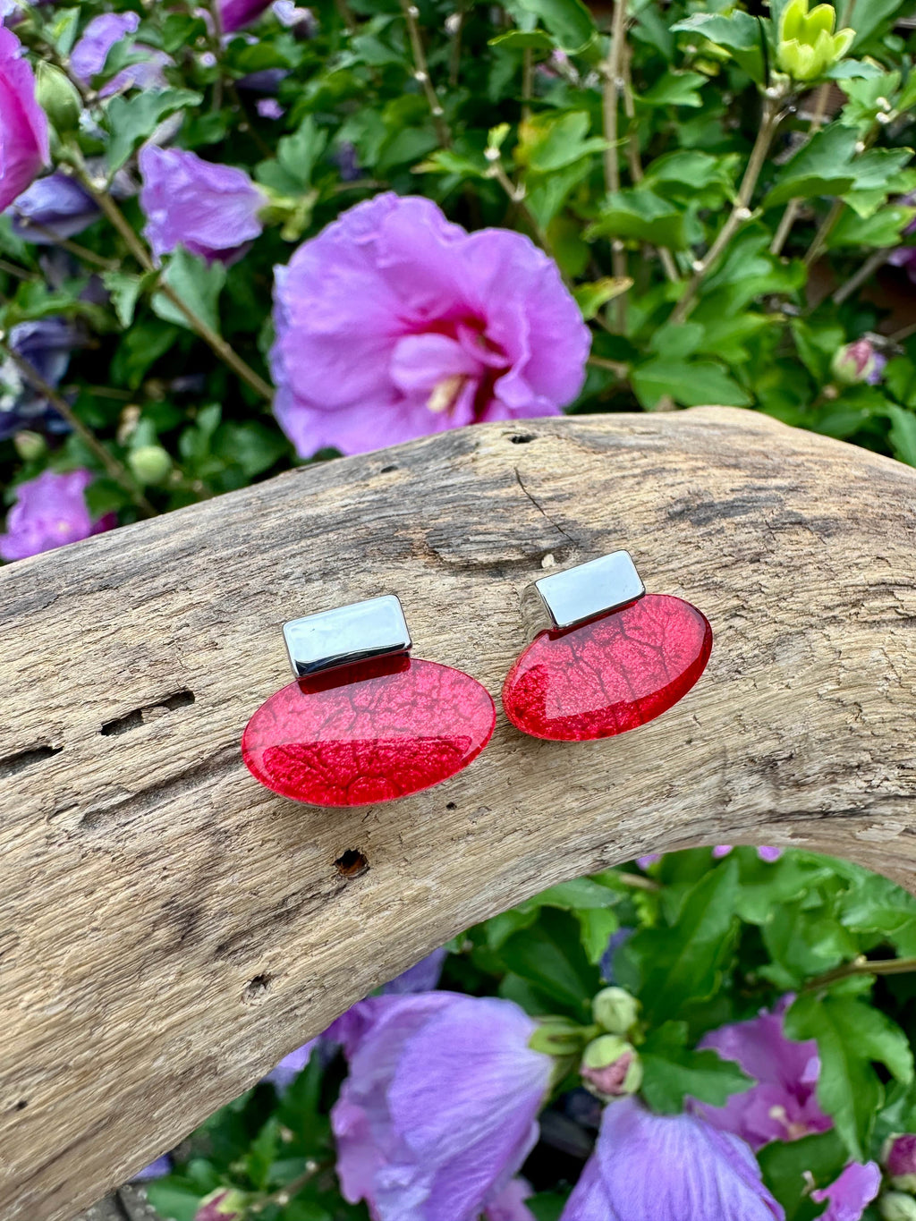 luscious scarves Earrings Miss Milly Red Deco Earrings FE745SLMB