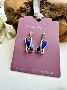 luscious scarves Earrings Miss Milly Royal Blue Abstract Earrings FE711DBIP