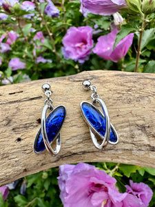 luscious scarves Earrings Miss Milly Royal Blue Abstract Earrings FE711DBIP