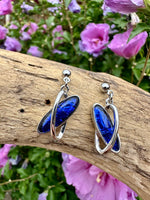 Load image into Gallery viewer, luscious scarves Earrings Miss Milly Royal Blue Abstract Earrings FE711DBIP

