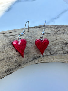 luscious scarves Earrings Miss Milly Scarlet Red Heart Earrings , FE211