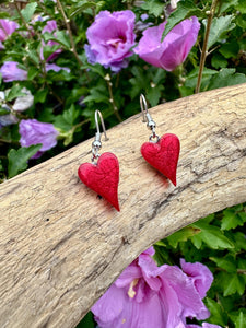 luscious scarves Earrings Miss Milly Scarlet Red Heart Earrings , FE211