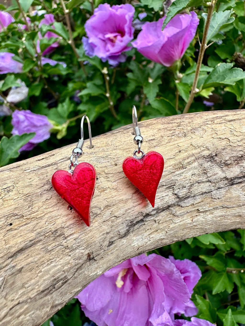 luscious scarves Earrings Miss Milly Scarlet Red Heart Earrings , FE211