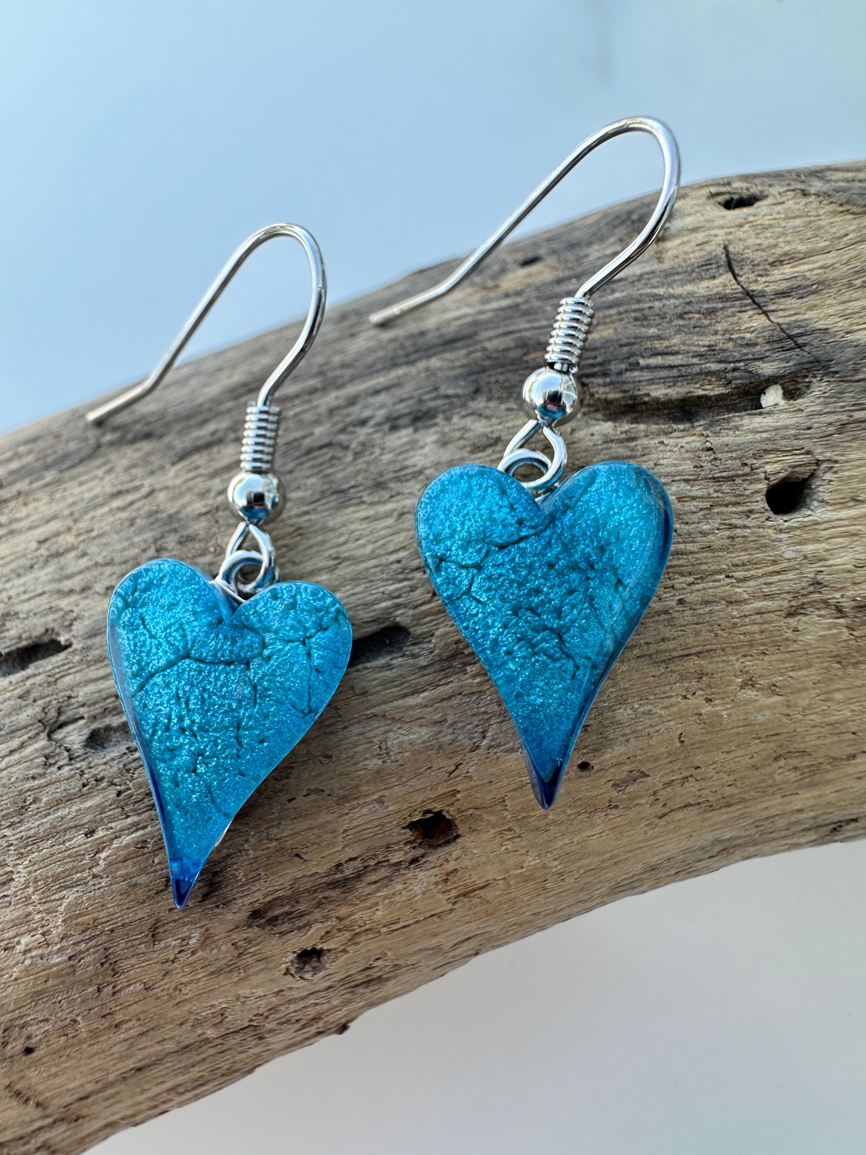 luscious scarves Earrings Miss Milly Sky Blue Heart Earrings , FE211
