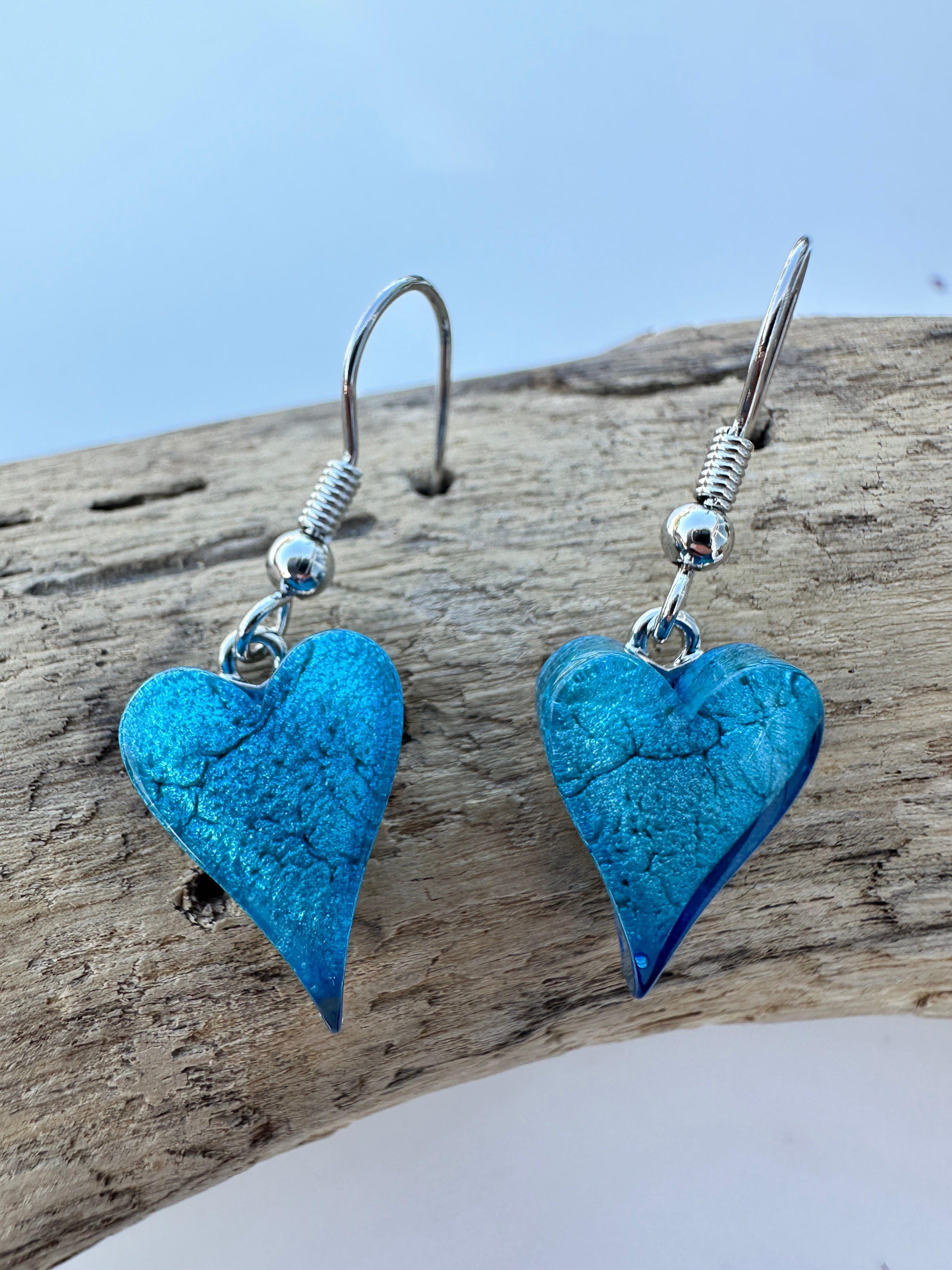 luscious scarves Earrings Miss Milly Sky Blue Heart Earrings , FE211