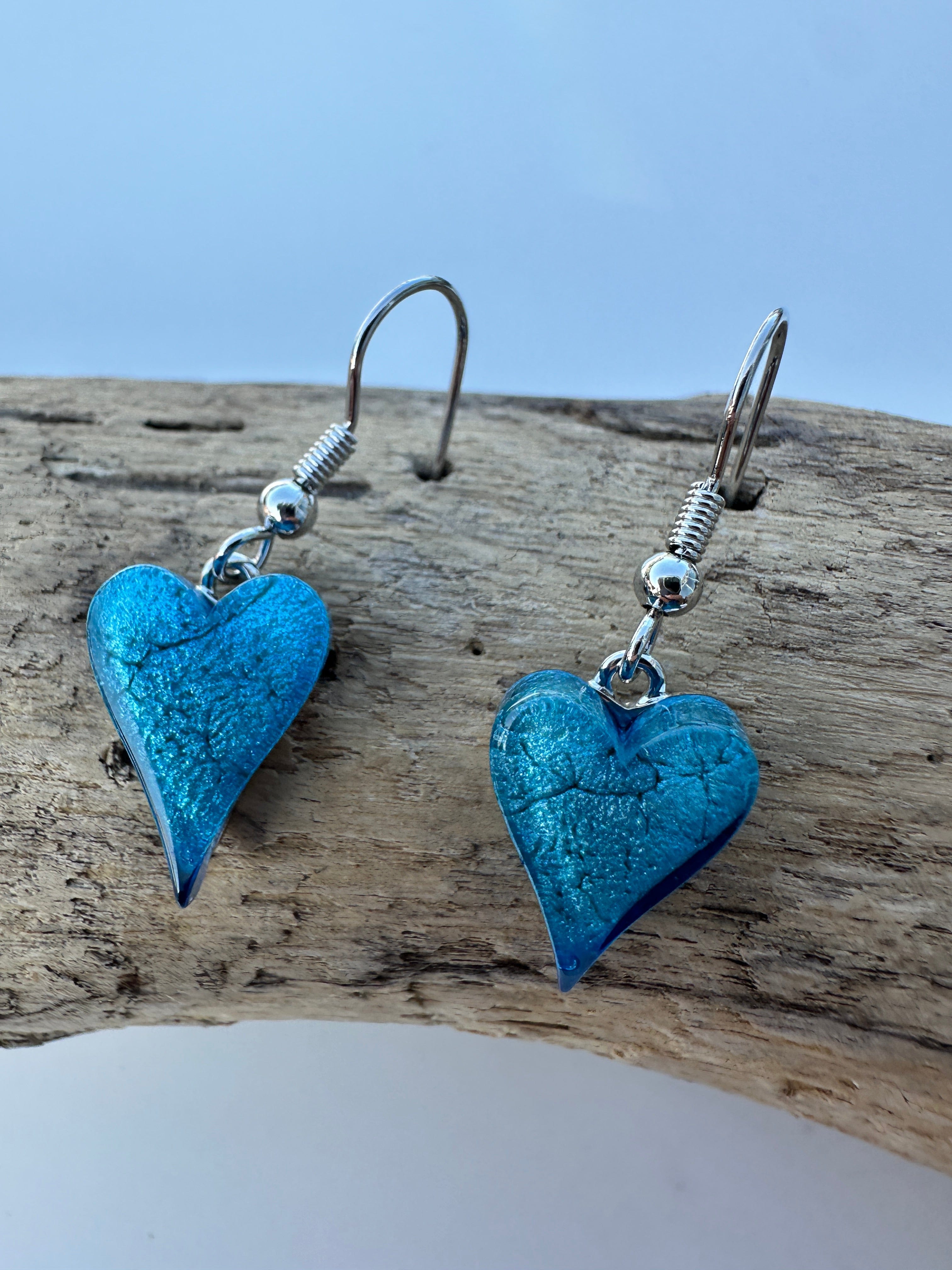 luscious scarves Earrings Miss Milly Sky Blue Heart Earrings , FE211