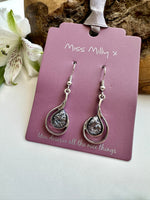 Load image into Gallery viewer, luscious scarves Earrings Miss Milly Smokey Grey Reflective Tear Drop Earrings FE425
