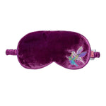 Load image into Gallery viewer, luscious scarves eye mask Plum Lua Silk Velvet Hummingbird Eyemask
