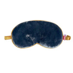 Load image into Gallery viewer, luscious scarves eye mask Steel Blue Lua Velvet / Silk Luxurious Eyemask in 5 Colous
