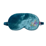 Load image into Gallery viewer, luscious scarves eye mask Teal Lua Silk Velvet Hummingbird Eyemask
