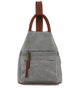Load image into Gallery viewer, luscious scarves Faux Vegan Leather Triangular Backpack with Double Front Pockets, Available in 10 colours.
