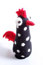 Load image into Gallery viewer, luscious scarves felted friends Black Pachamama Hand Felted Funky Chickens
