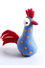 Load image into Gallery viewer, luscious scarves felted friends Blue Pachamama Hand Felted Funky Chickens
