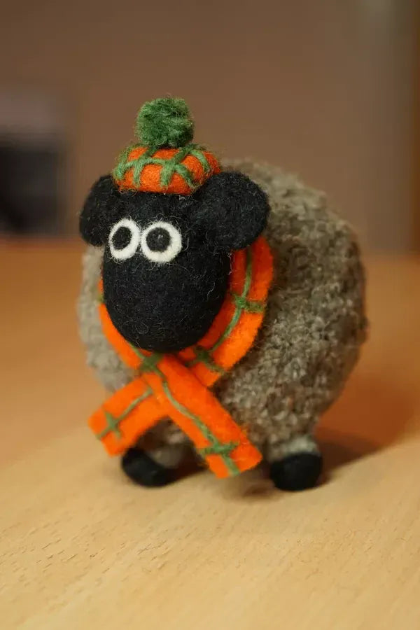luscious scarves felted friends Pachamama Douglas The Highland Sheep, Hand Felted