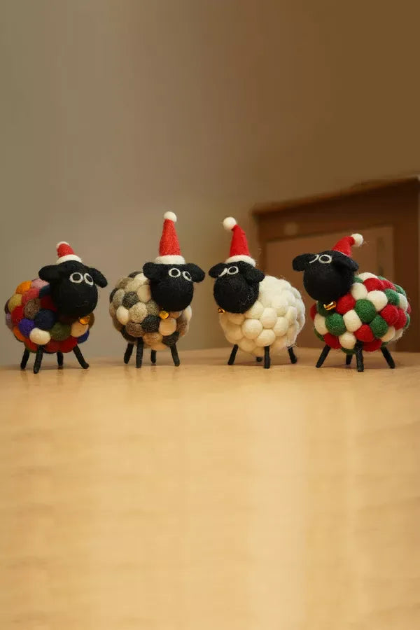 luscious scarves felted friends Pachamama Helen at Christmas , Hand Felted