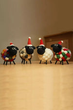 Load image into Gallery viewer, luscious scarves felted friends Pachamama Helen at Christmas , Hand Felted
