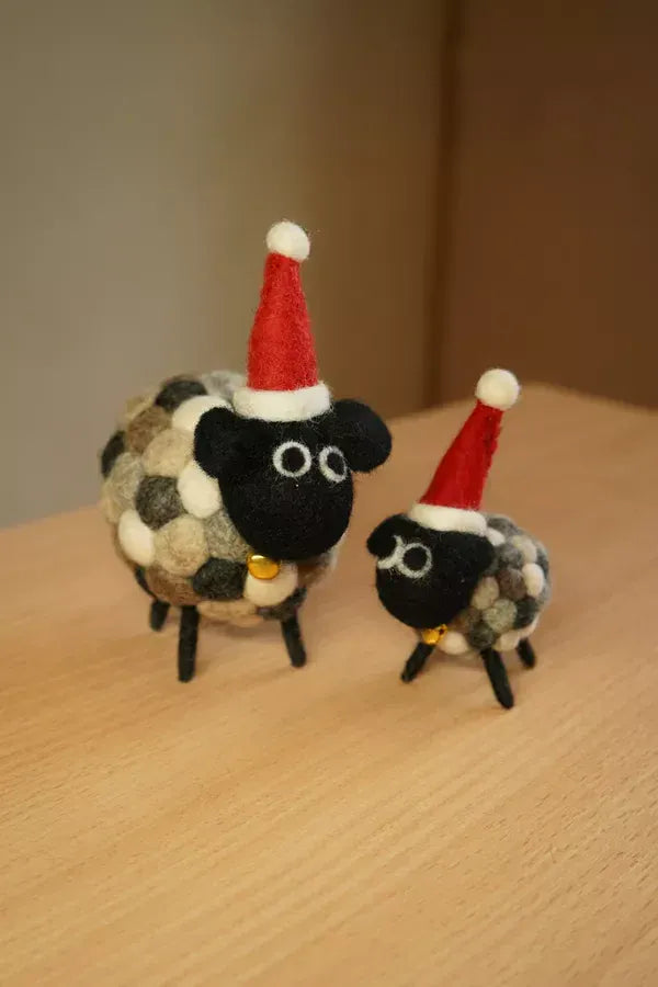 luscious scarves felted friends Pachamama Helen at Christmas , Hand Felted