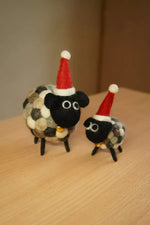 Load image into Gallery viewer, luscious scarves felted friends Pachamama Helen at Christmas , Hand Felted
