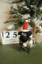 Load image into Gallery viewer, luscious scarves felted friends Pachamama Helen at Christmas , Hand Felted
