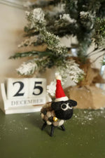 Load image into Gallery viewer, luscious scarves felted friends Pachamama Helens First Christmas , Hand Felted Sheep
