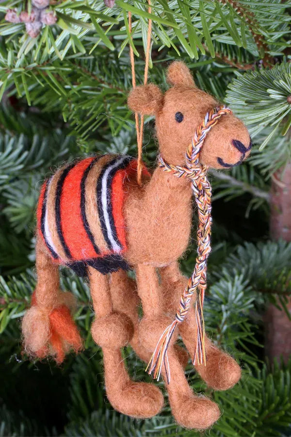 luscious scarves felted friends Pachamama Humphrey The Camel Decoration, Hand Felted