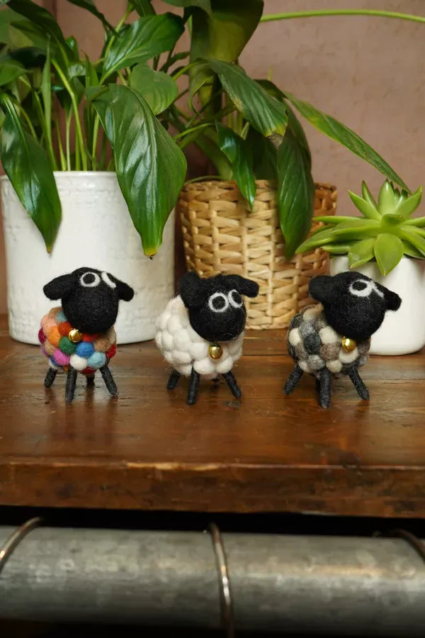 luscious scarves felted friends Pachamama Mini Tessa , Hand Felted Sheep.