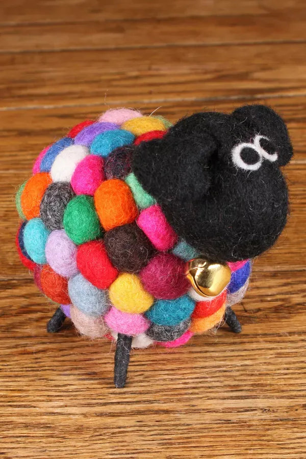 luscious scarves felted friends Pachamama Mini Ziggy , Hand Felted Sheep.