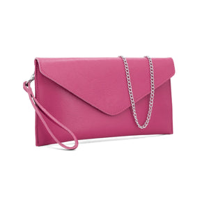 luscious scarves Genuine Italian Leather Envelope Clutch Bag , 10 Colours Available
